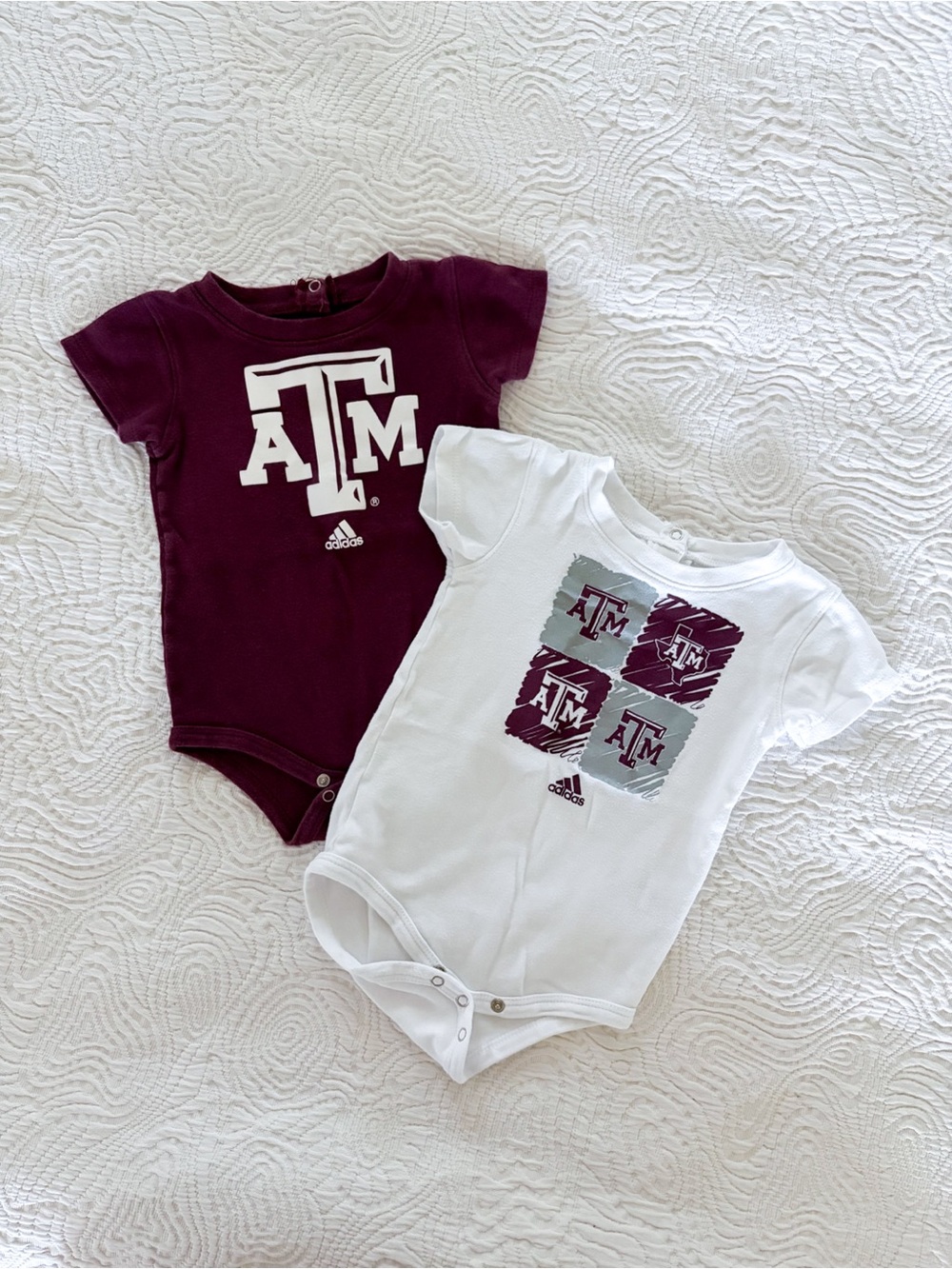 Adidas Texas A&M Onesies Set of 2